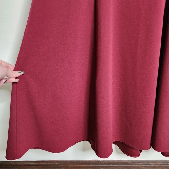 BHLDN Misty Elegant Burgundy Open Back Long A-line  Evening Gown Sz 8 Bridesmaid - Picture 7 of 15